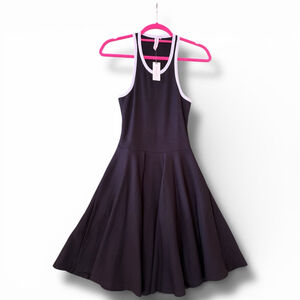 Anthropologie Daily Practice Black & White Sleeveless Skater Dress XS